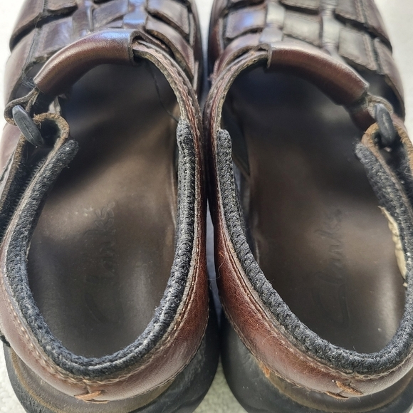 Clarks Leather Fisherman Sandal Men's Size9M In Brown - Picture 4 of 7